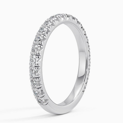 0.59 CTW Lab Grown Diamond 3/4 Eternity Wedding Band