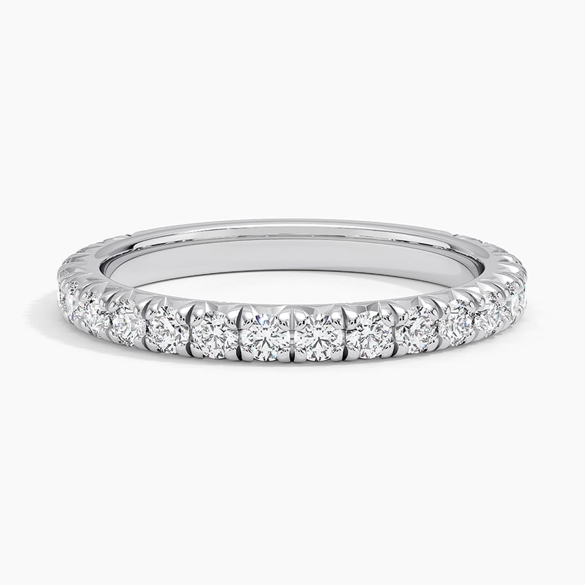 0.59 CTW Lab Grown Diamond 3/4 Eternity Wedding Band