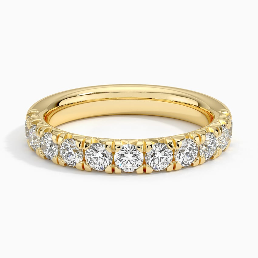 0.91CTW 10K Yellow Gold Lab Grown Diamond Simple Wedding Band