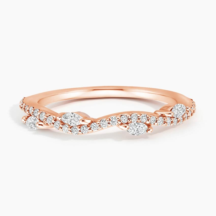 0.14CTW 18K Yellow Gold Fancy Lab Grown Diamond Wedding Band