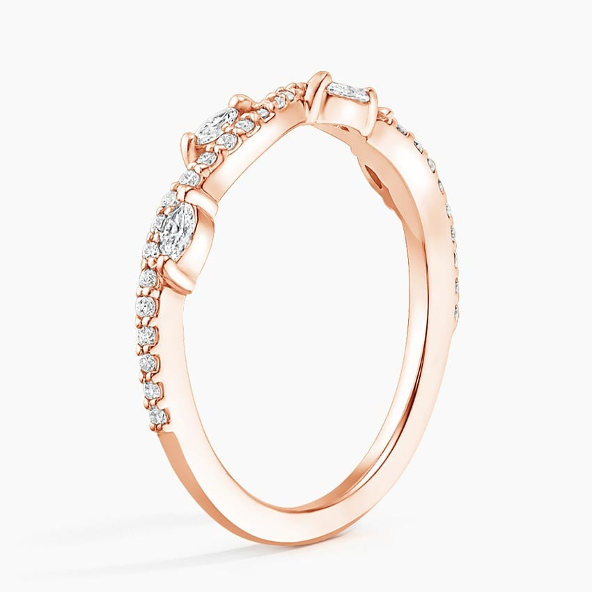 0.14CTW 18K Yellow Gold Fancy Lab Grown Diamond Wedding Band