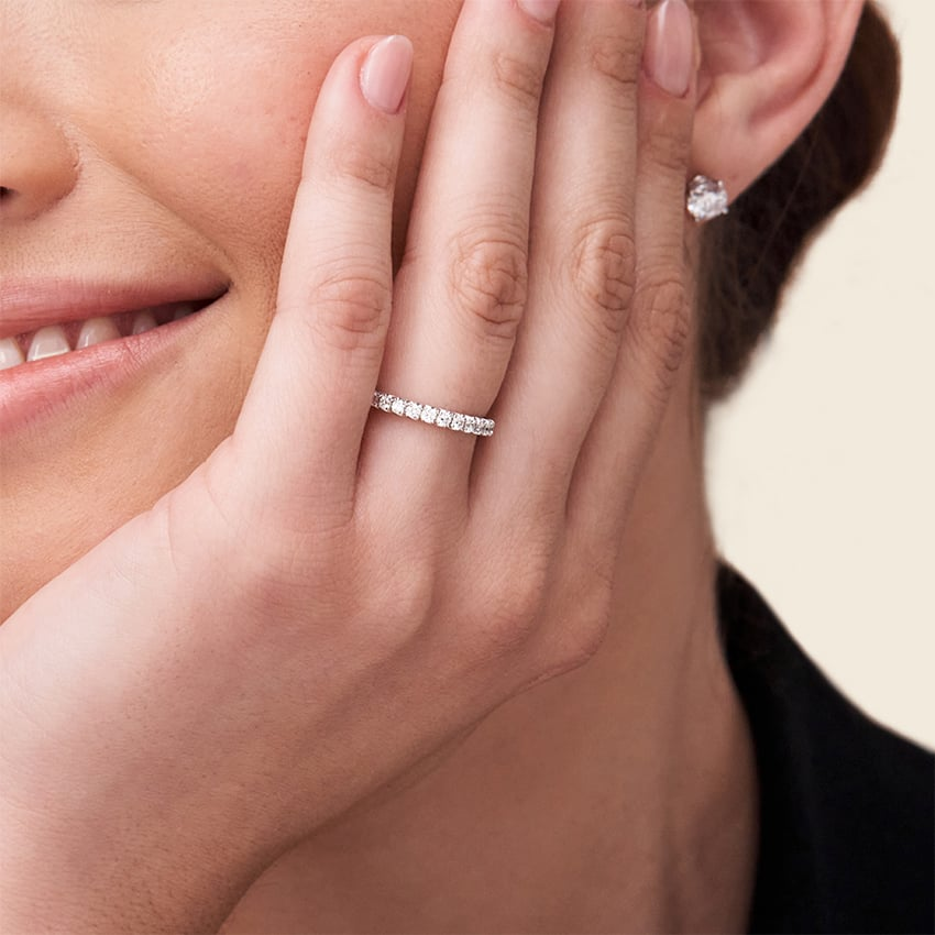 0.45CTW Unique Lab Grown Diamond Matching Wedding Band