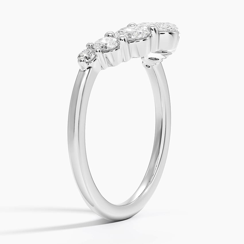 0.65CTW Seven Lab Grown Diamonds Sterling Silver Wedding Band