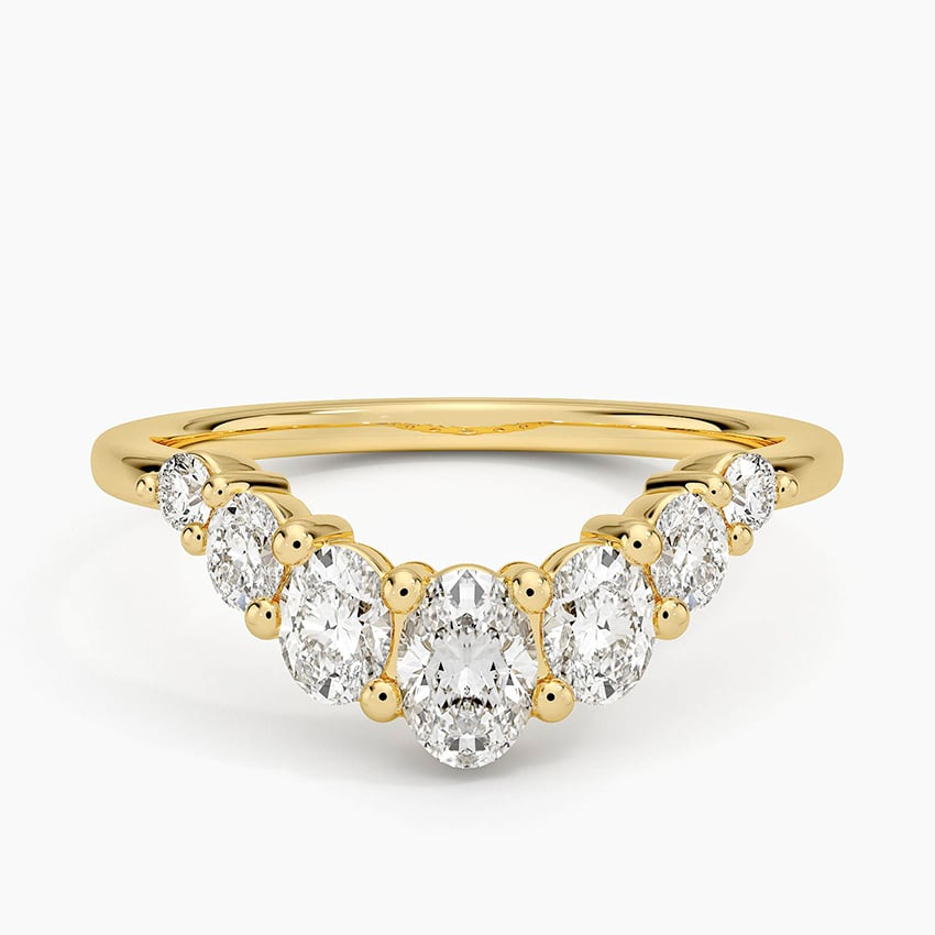 0.65CTW Seven Lab Grown Diamonds Sterling Silver Wedding Band