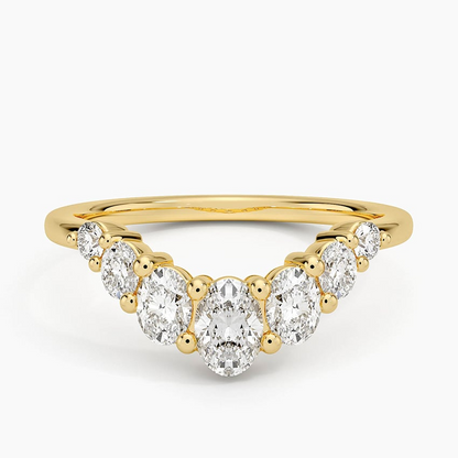 0.65CTW Seven Lab Grown Diamonds Sterling Silver Wedding Band