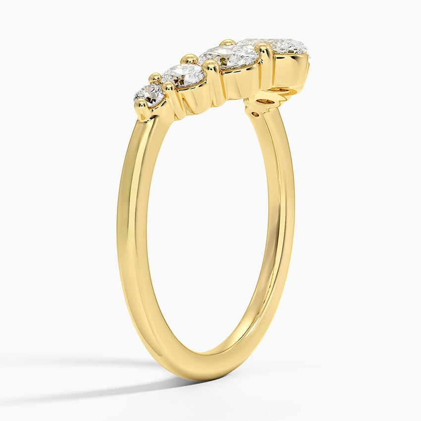 0.65CTW Seven Lab Grown Diamonds Sterling Silver Wedding Band