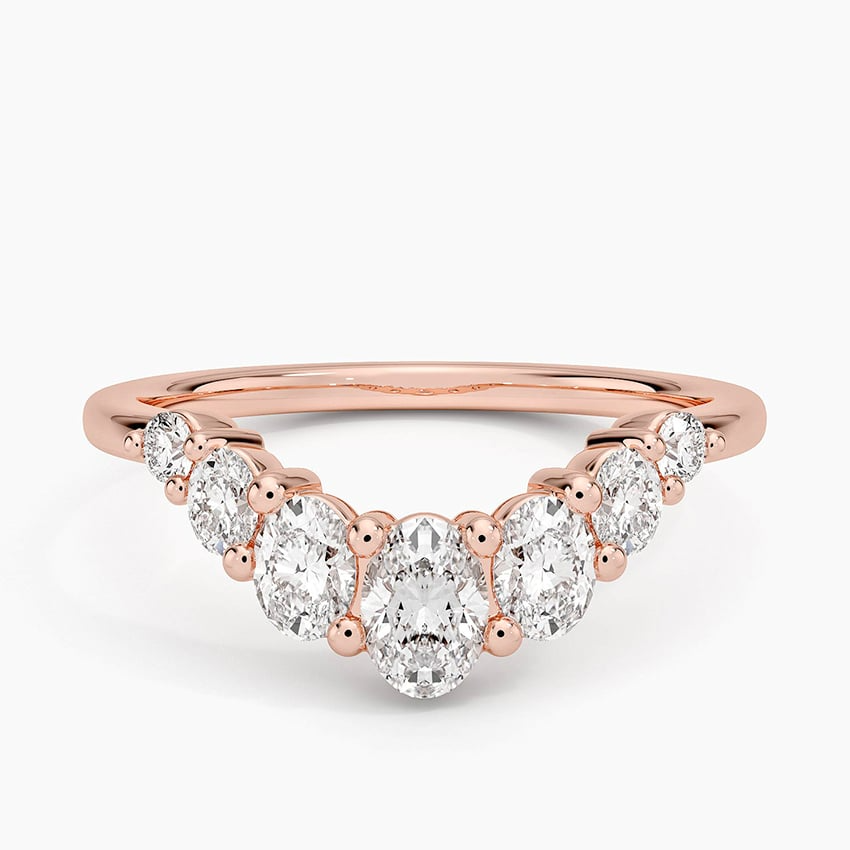 0.65CTW Seven Lab Grown Diamonds Sterling Silver Wedding Band