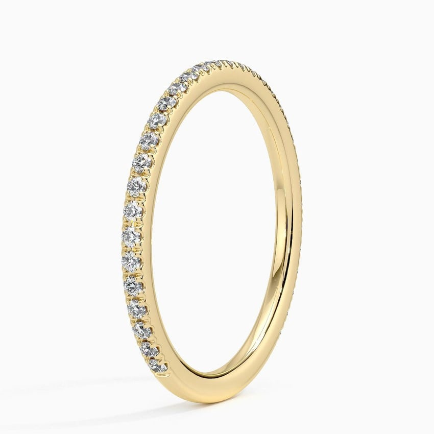 0.24 CTW Round Lab Grown Diamond Minimalist Wedding Band in 14k Gold