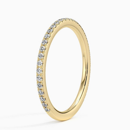 0.24 CTW Round Lab Grown Diamond Minimalist Wedding Band in 14k Gold