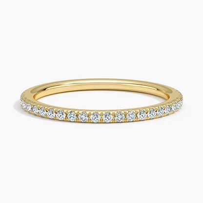 0.24 CTW Round Lab Grown Diamond Minimalist Wedding Band in 14k Gold