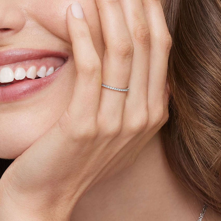 0.24 CTW Round Lab Grown Diamond Minimalist Wedding Band in 14k Gold