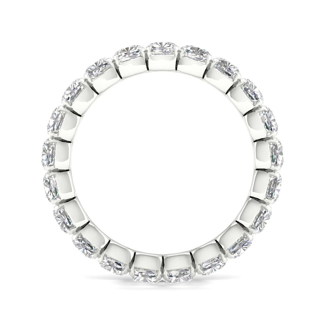 3 CTW Cushion Eternity Lab Grown Diamond Wedding Band