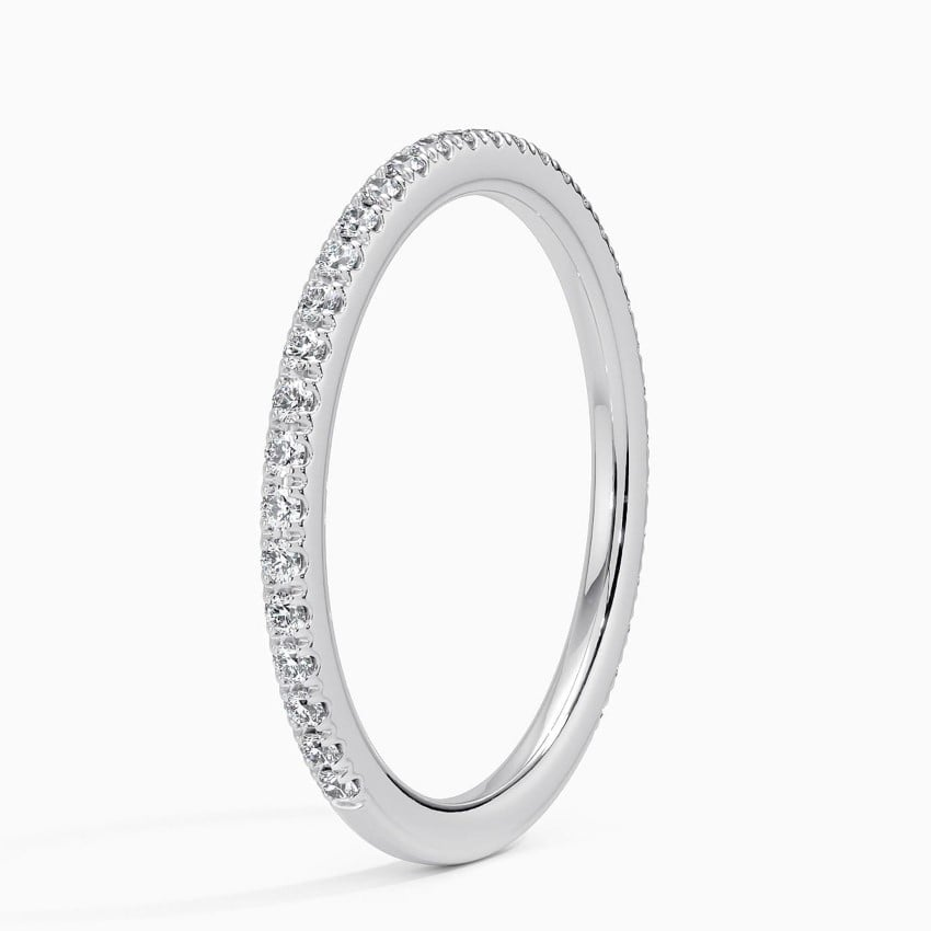 0.24 CTW Round Lab Grown Diamond Minimalist Wedding Band in 14k Gold