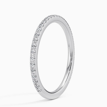 0.24 CTW Round Lab Grown Diamond Minimalist Wedding Band in 14k Gold