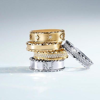 0.64CTW 14K Yellow Gold lab Grown Diamond Trendy Wedding Band