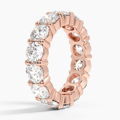 White Gold Round Cut Lab Grown Diamond Wedding Band For Women