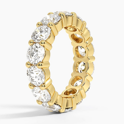 White Gold Round Cut Lab Grown Diamond Wedding Band For Women