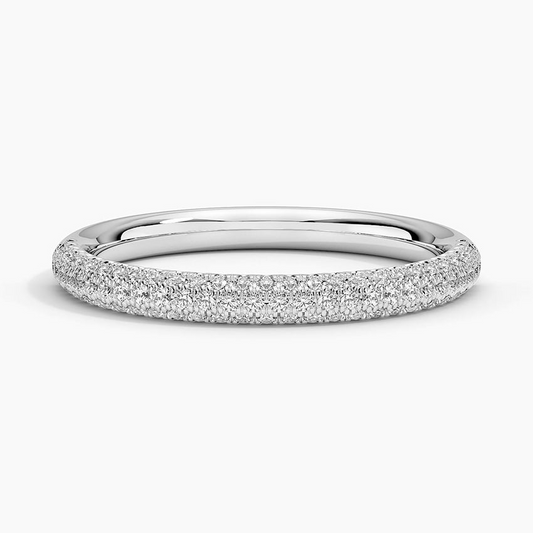 0.29 CTW Pave Set Lab Grown Diamond Half Eternity Band For Women