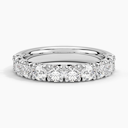 1.29CTW Half Eternity Lab Grown Diamond Wedding Band