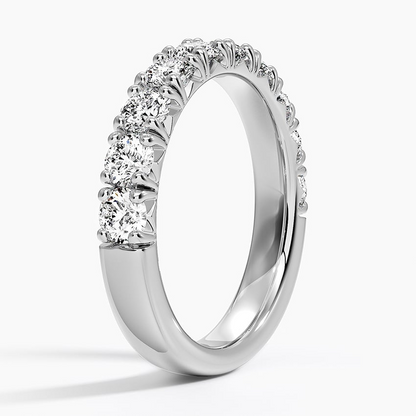 1.29CTW Half Eternity Lab Grown Diamond Wedding Band