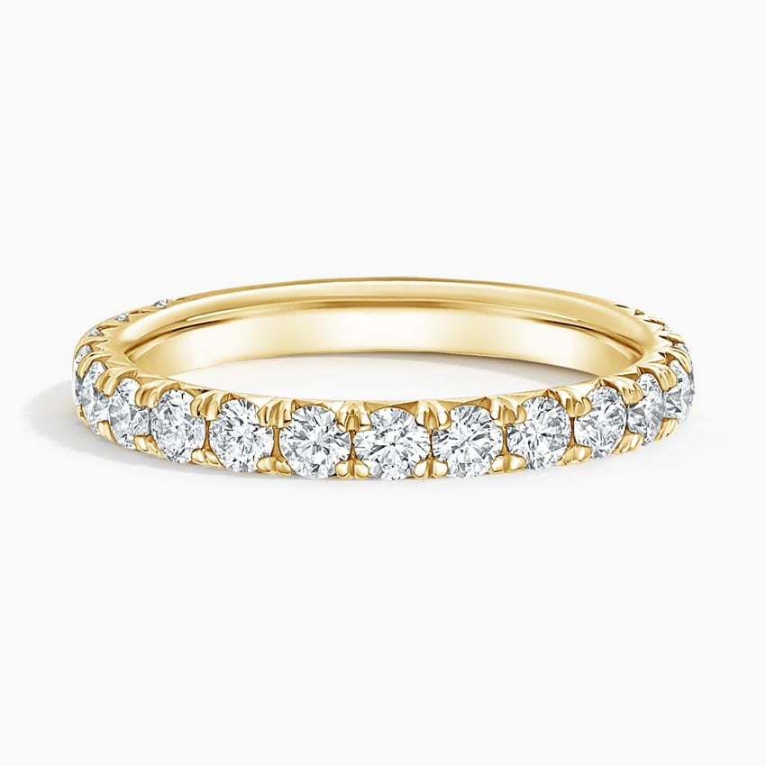 0.99 CTW 10k Yellow Gold Lab Grown Diamond Stacking Matching Band