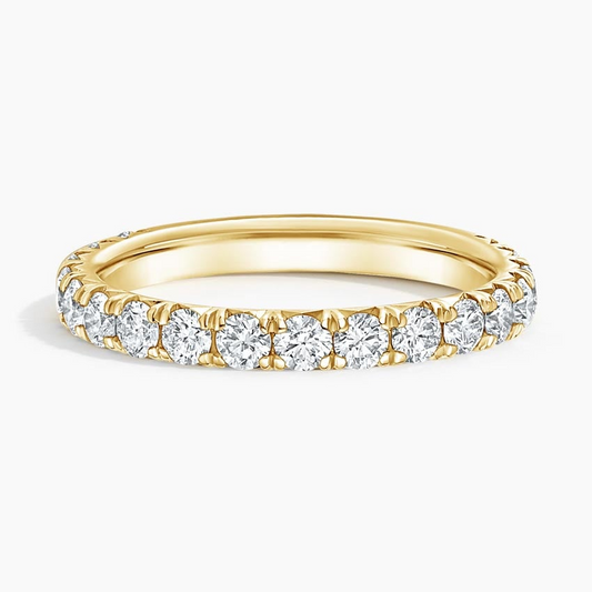 0.99 CTW 10k Yellow Gold Lab Grown Diamond Stacking Matching Band