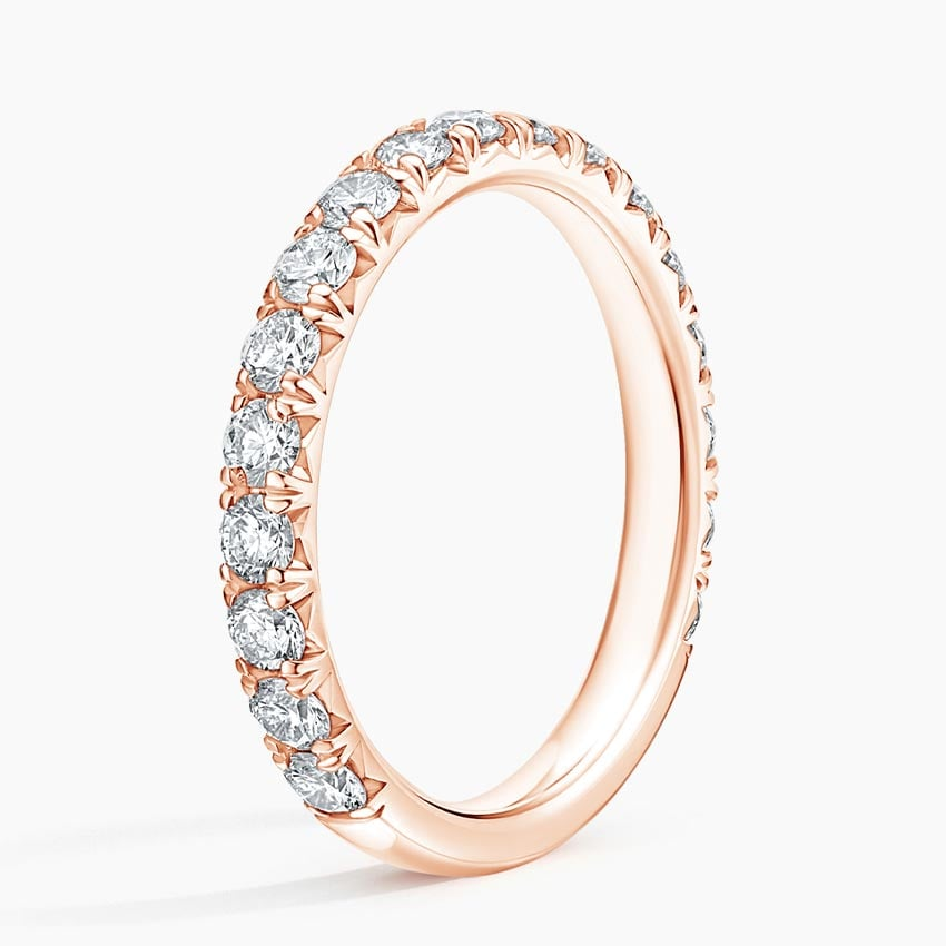 0.99 CTW 10k Yellow Gold Lab Grown Diamond Stacking Matching Band