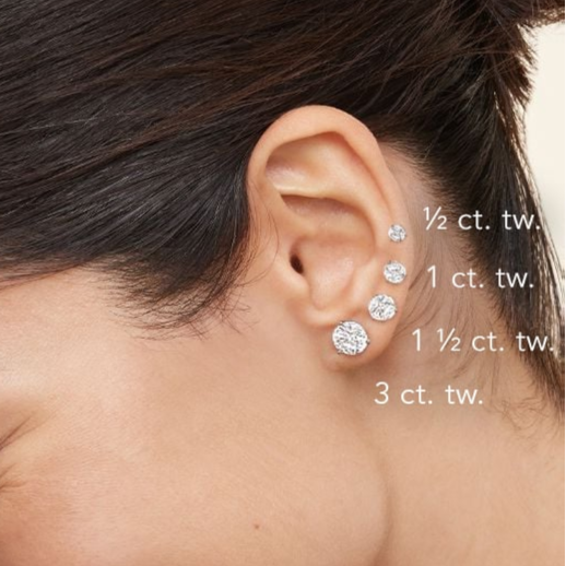 Perfect 4 Prong 1 CTW Diamond Stud Earrings