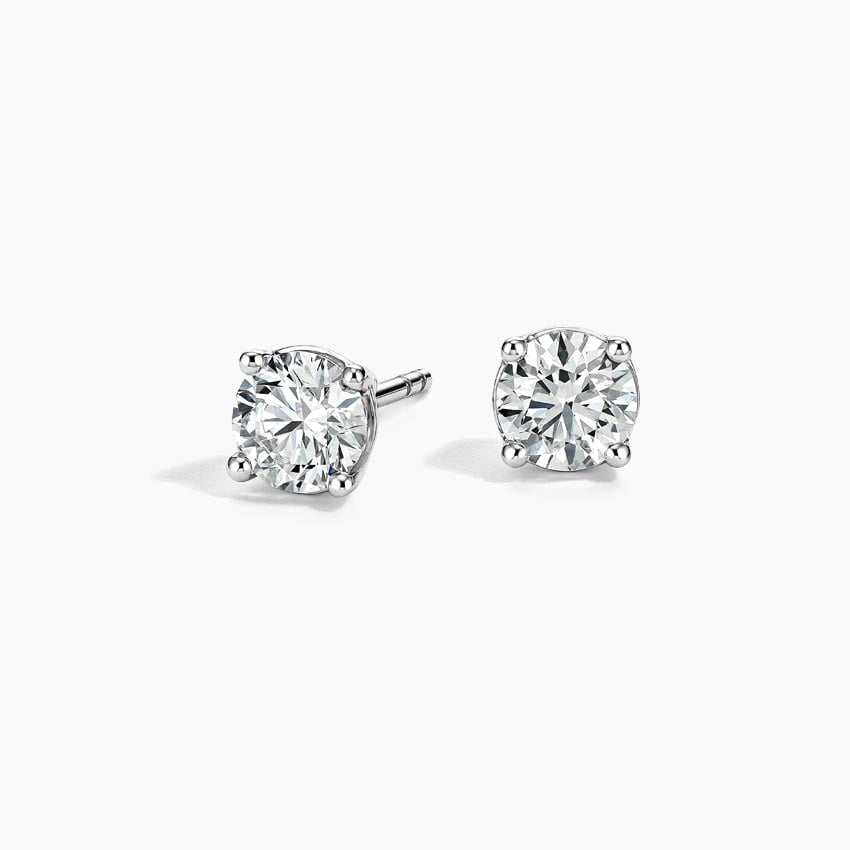 Perfect 4 Prong 1 CTW Diamond Stud Earrings
