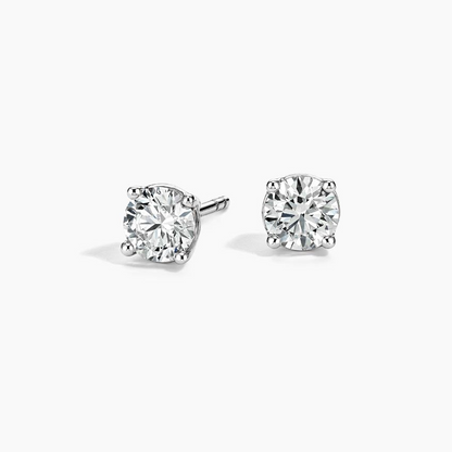 Perfect 4 Prong 1 CTW Diamond Stud Earrings