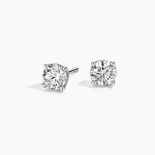 Perfect 4 Prong 1 CTW Diamond Stud Earrings