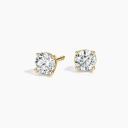 Perfect 4 Prong 1 CTW Diamond Stud Earrings
