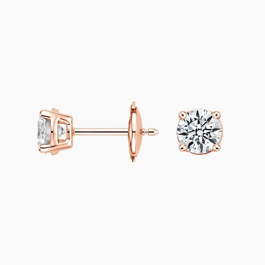Perfect 4 Prong 1 CTW Diamond Stud Earrings