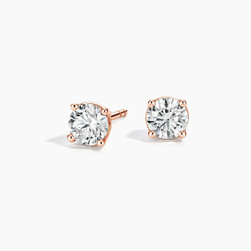 Perfect 4 Prong 1 CTW Diamond Stud Earrings