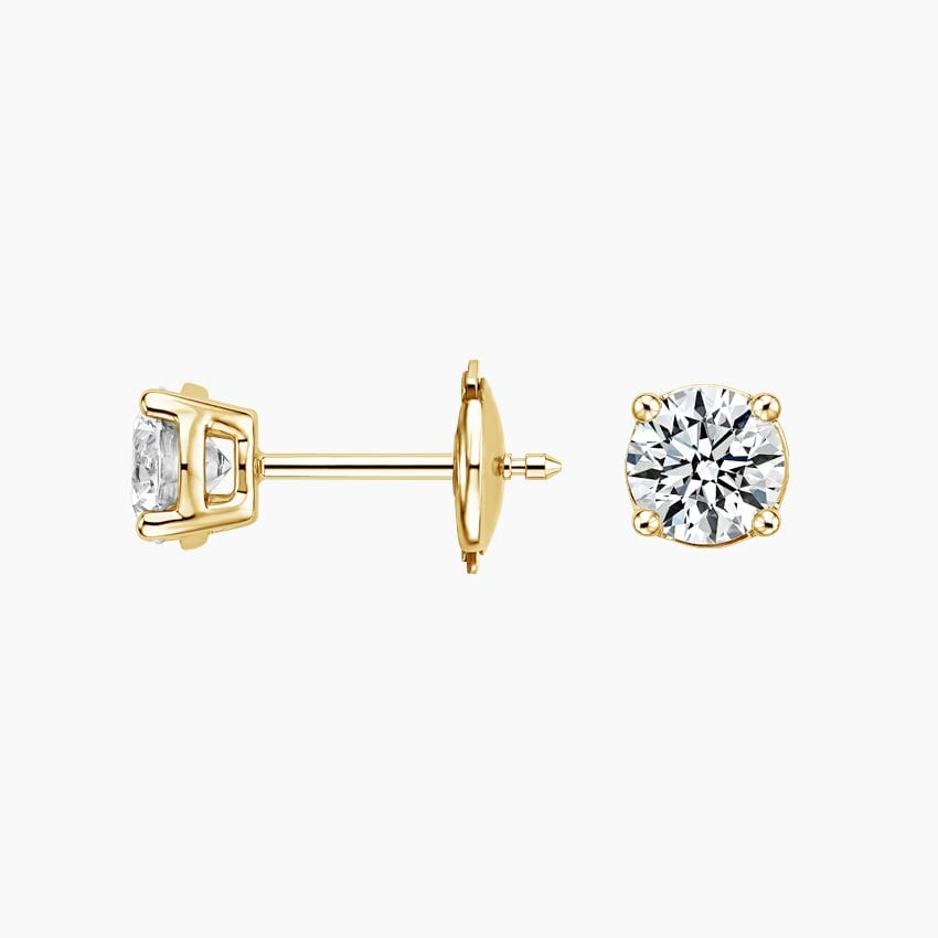 Perfect 4 Prong 1 CTW Diamond Stud Earrings