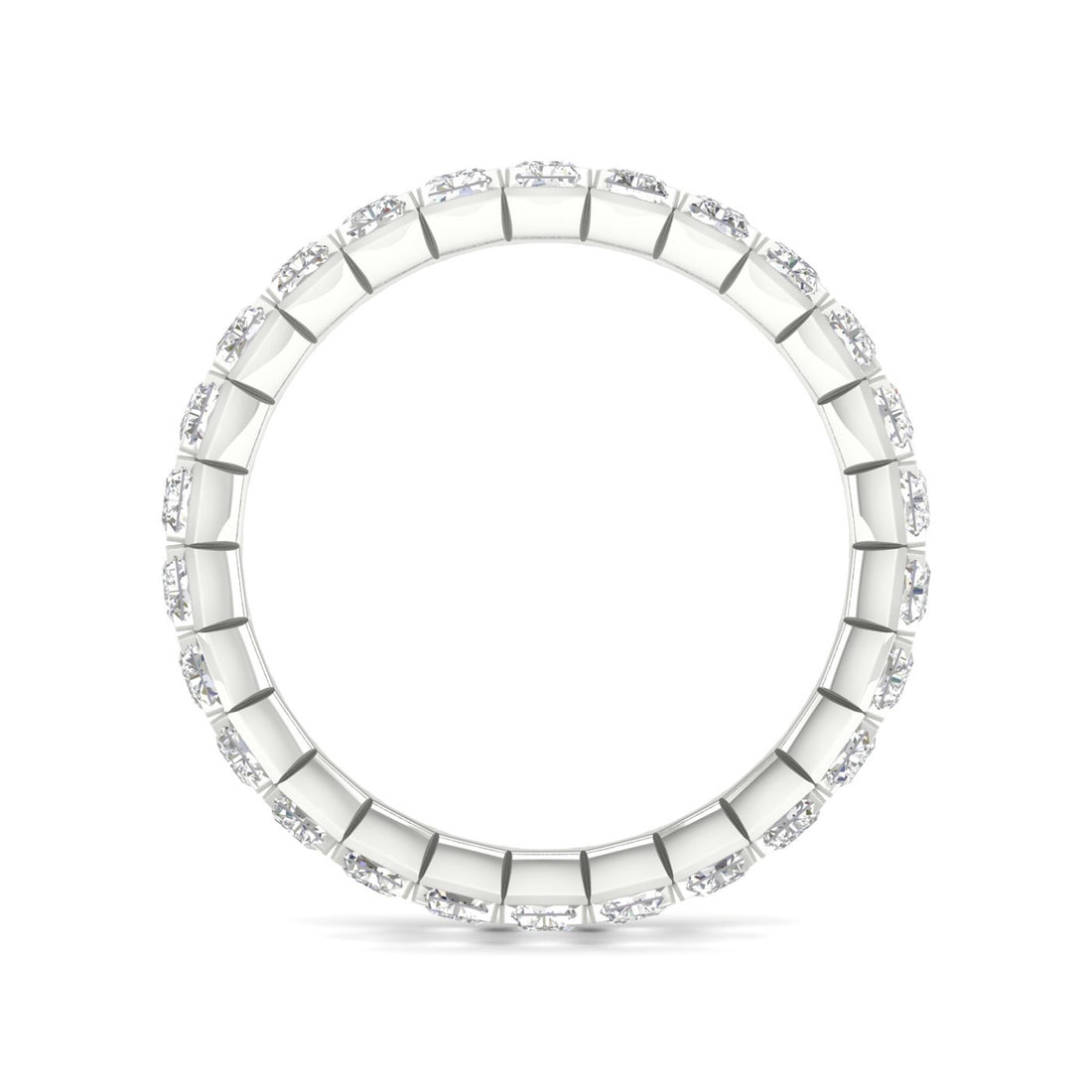 3 CTW Emerald Diamond Eternity Lab Grown Diamond Wedding Band