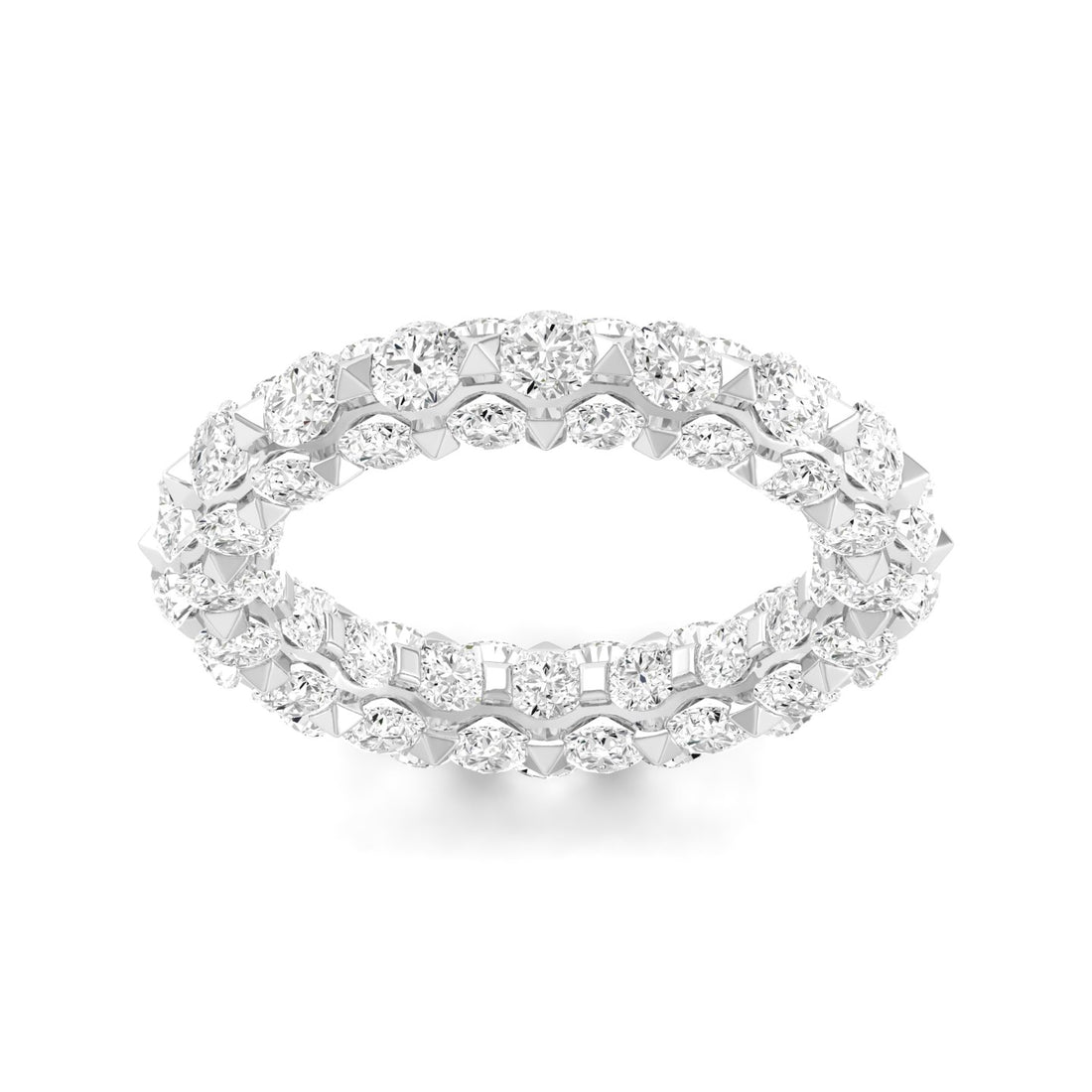 7 1/10 CTW Eternal Micro Prong Eternity Lab Grown Diamond  Wedding Band