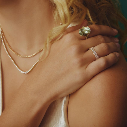 Marquise and Round Lab Grown Diamond Sterling Wedding Band