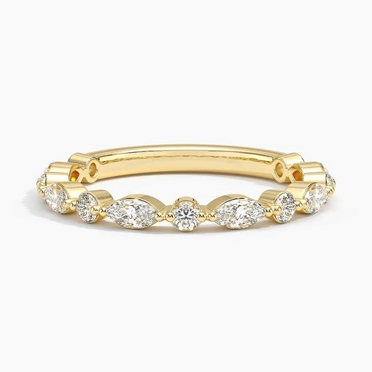 0.36CTW Full Bezel Set Lab Grown Diamond Half Eternity Band