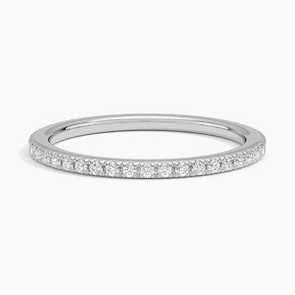 0.37CTW Full Eternity Pav Lab Grown Diamond Simple Wedding Band