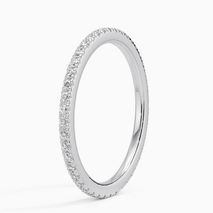 0.37CTW Full Eternity Pav Lab Grown Diamond Simple Wedding Band