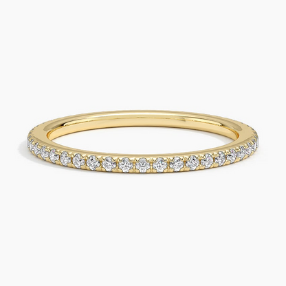 0.37CTW Full Eternity Pav Lab Grown Diamond Simple Wedding Band