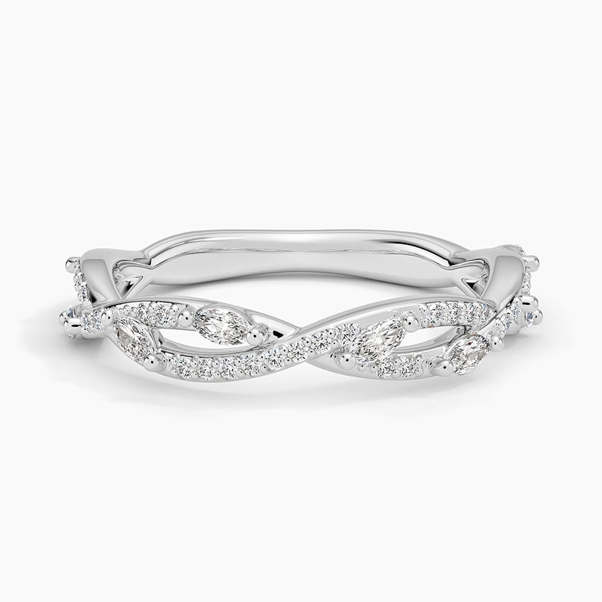 0.15CTW Lab Grown Diamond Twisted Unique Wedding Band
