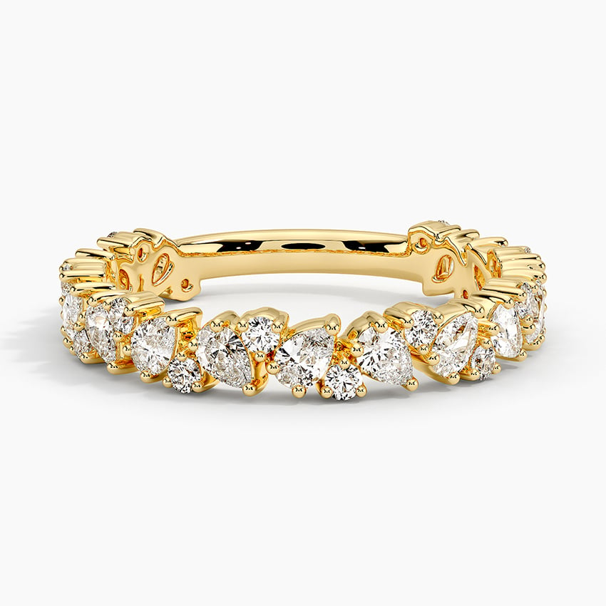 Pear and Round Cut 3/4 Eternity Lab Grown Diamond Band