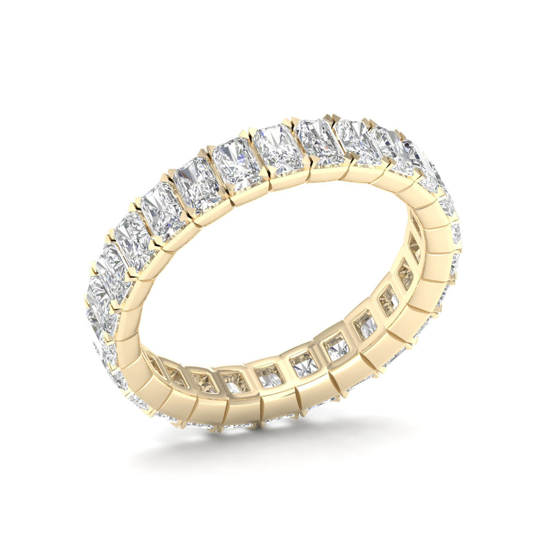 3 CTW Emerald Diamond Eternity Lab Grown Diamond Wedding Band