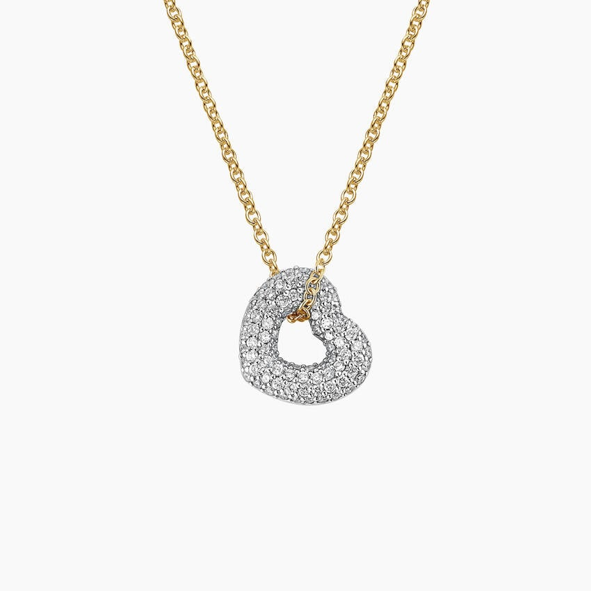 1/3 CTW Lab Grown Diamond Heart Shape Pendant