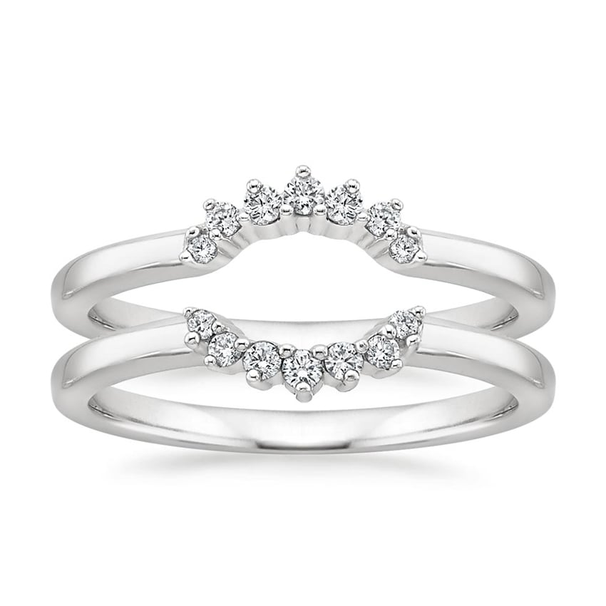 White Gold 0.14CTW Round Cut Lab Grown Diamond Stacked Wedding Rings