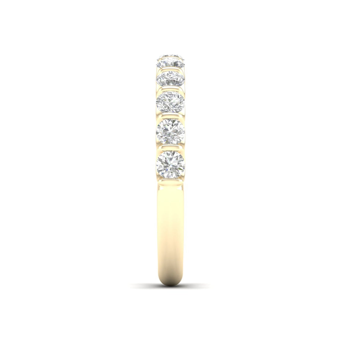 1 CTW Scalloped Channel Set Lab Grown Diamond Anniversary Band