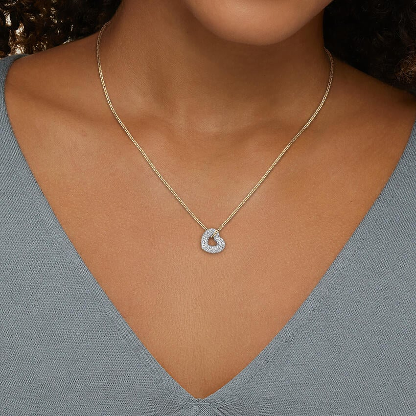 1/3 CTW Lab Grown Diamond Heart Shape Pendant