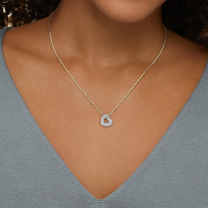 1/3 CTW Lab Grown Diamond Heart Shape Pendant